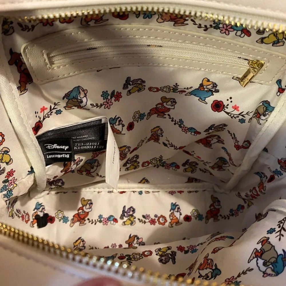 Loungefly Backpack and Matching Wallet SET Snow White and the Seven Dwarves EUC - Picture 4 of 5